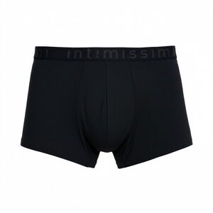 Intimissimi Mens Supima Cotton‎ Boxer Briefs Black Logo Waistband Trunks Size S